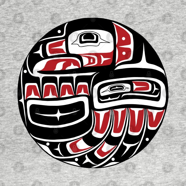 Tlingit Eagle round by Featherlady Studio